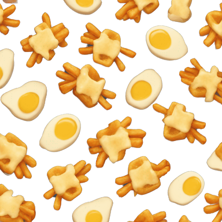 Poutine qui mange des pâteas  emoji