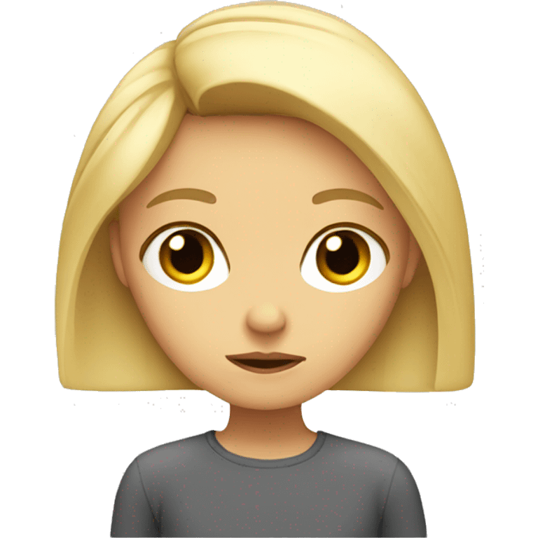 Blond Girl who Looks bored  emoji