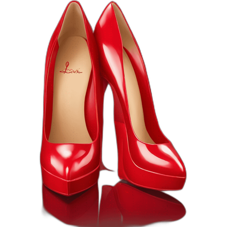 louboutin-red-glossy-solo emoji