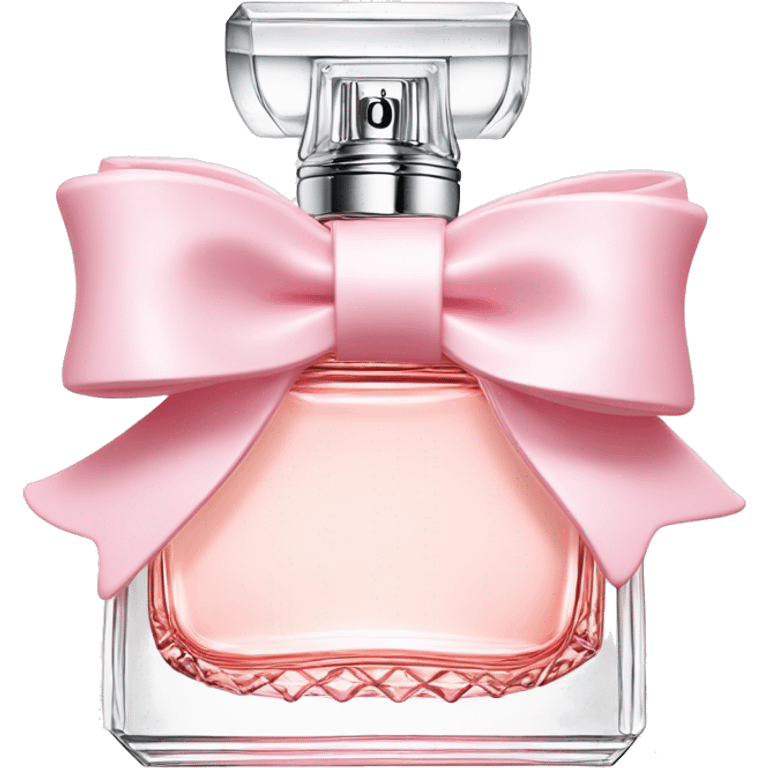 Light pink Miss Dior perfume with bow emoji