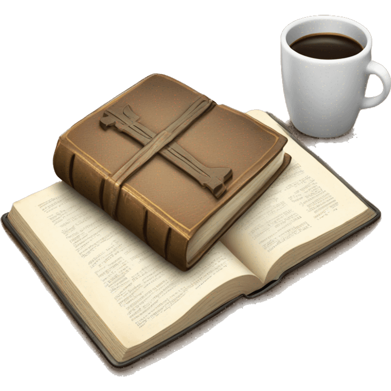 Bible and coffee emoji