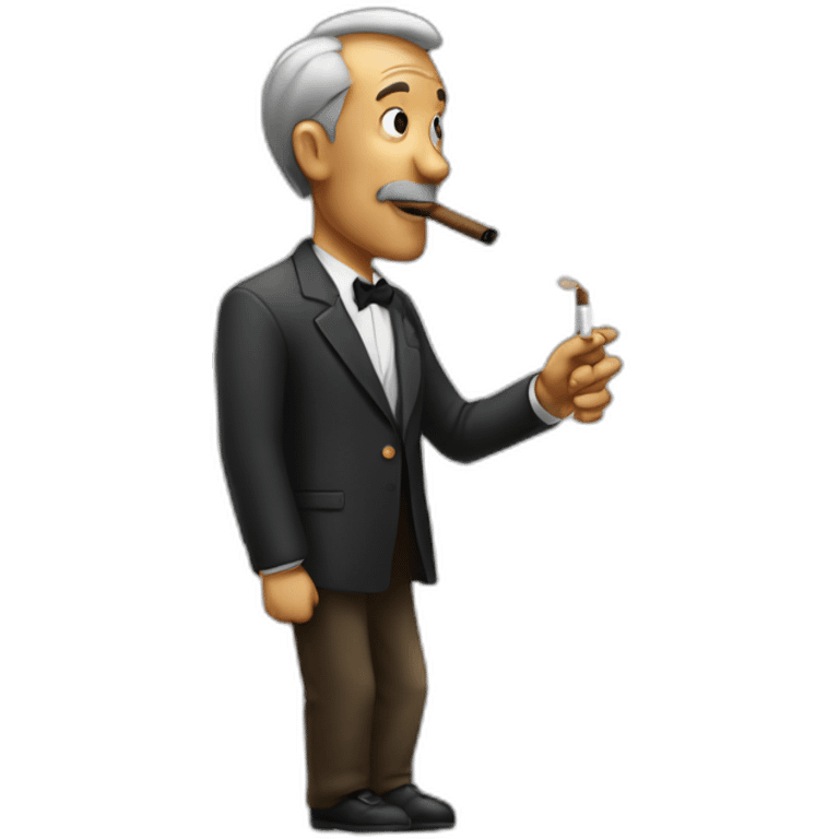 Men smoking cigar emoji