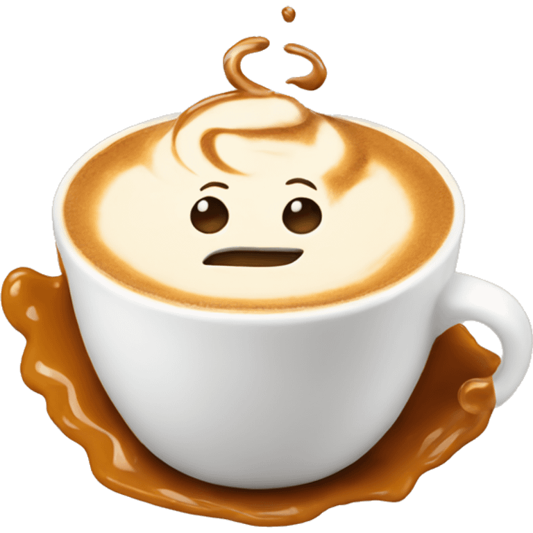 Latte with caramel  emoji