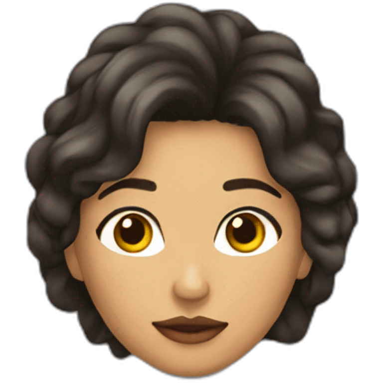 Chica gitana morena pelo largo emoji