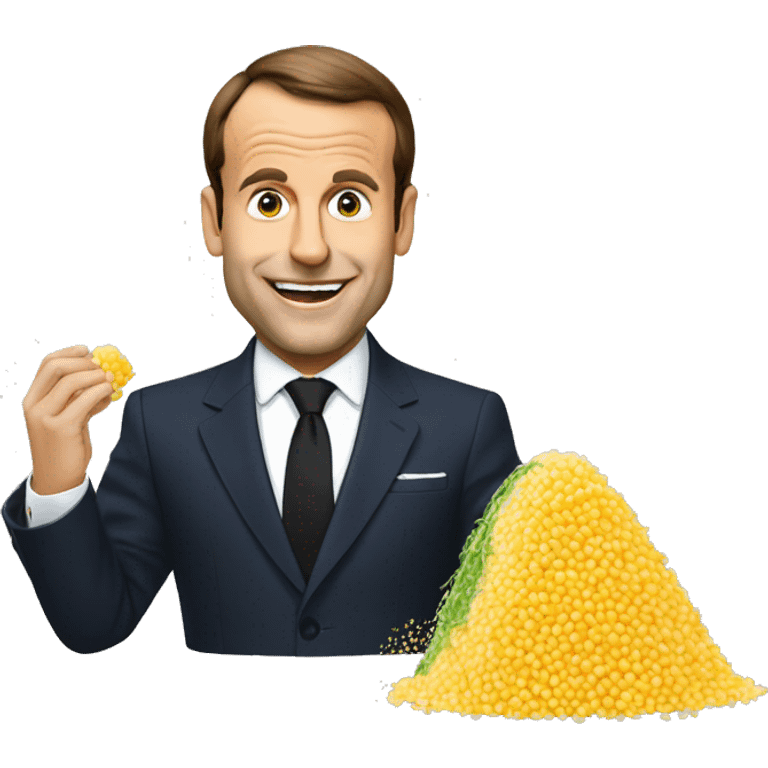 Macron qui mange du couscous  emoji