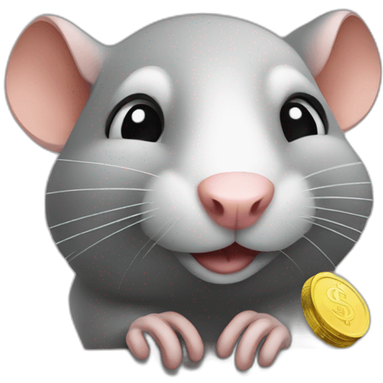 a rat who counts his money emoji