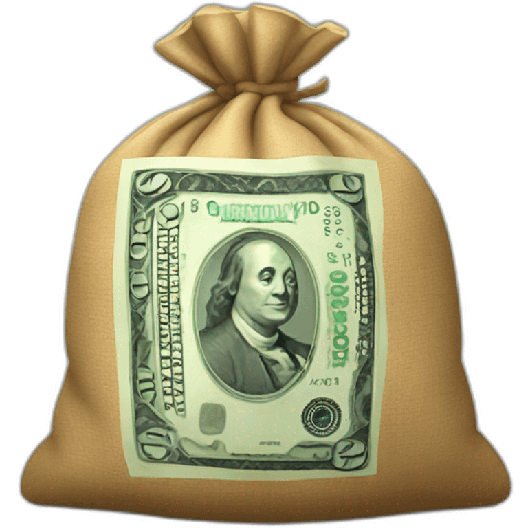 A money dollar bag emoji