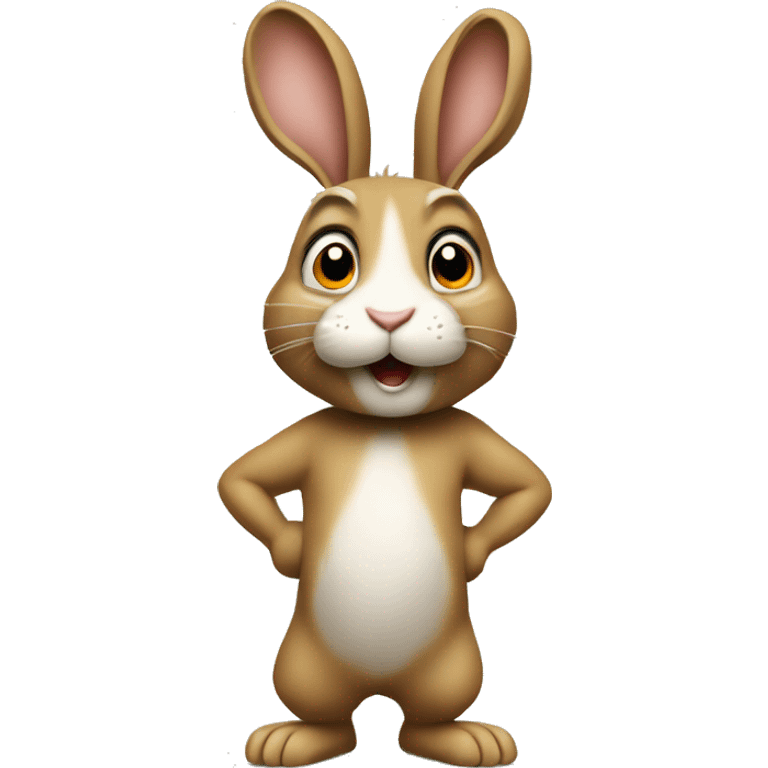 rabbit stands on two legs emoji