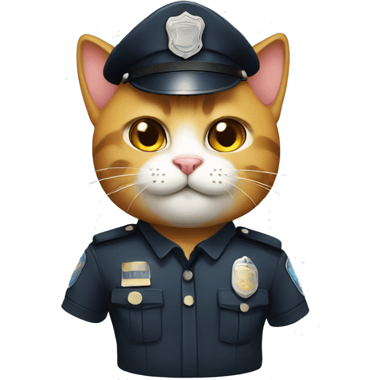 cartoon cop cat emoji