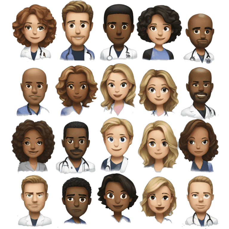 Grey’s Anatomy Cast Characters  emoji