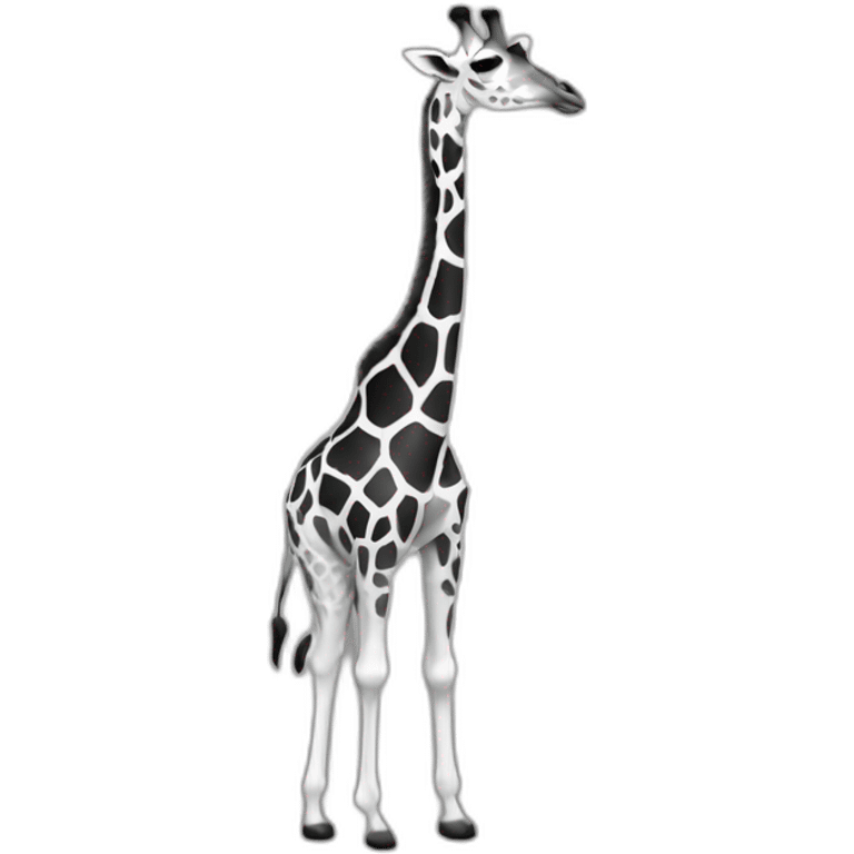 giraffe body black and white emoji