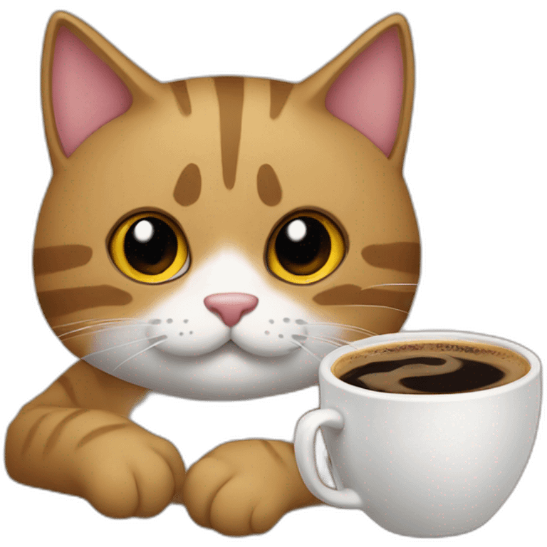 gato tomando café emoji