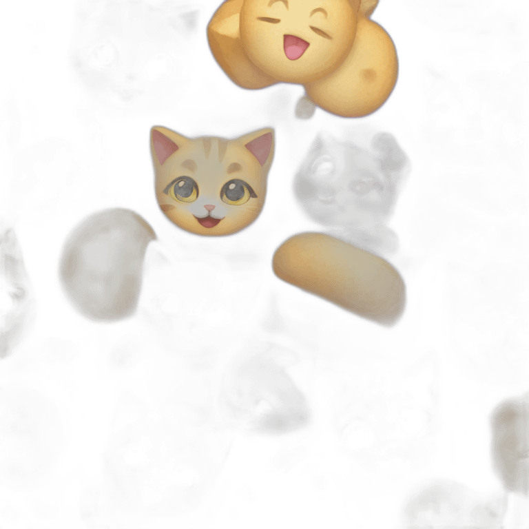 Cute kitten party emoji