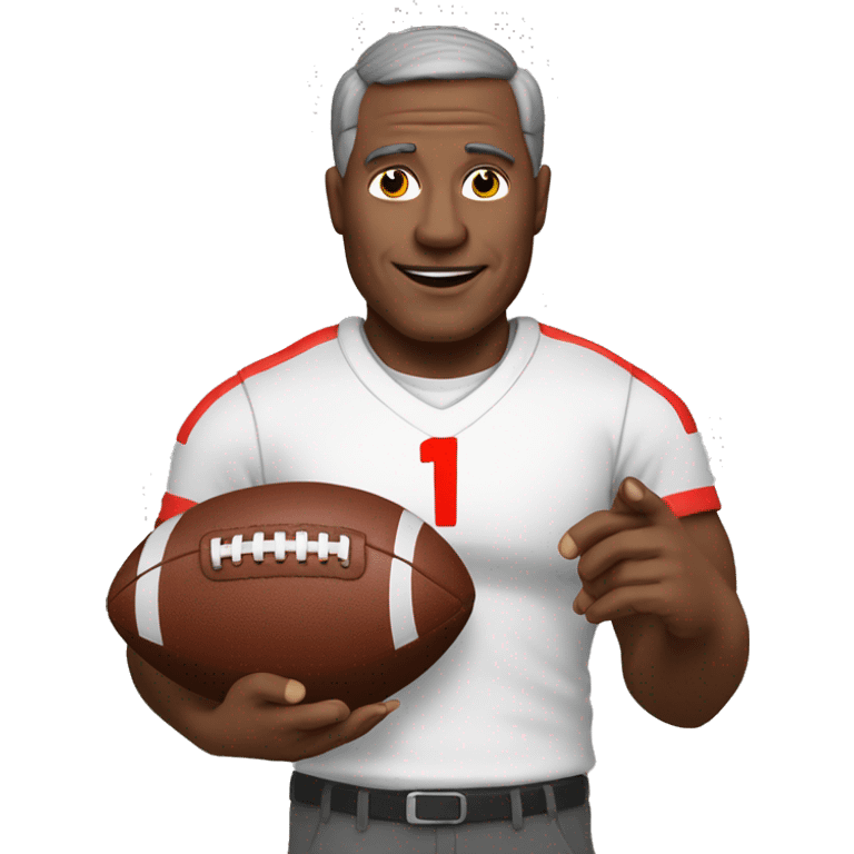 Football coach with tomatoe emoji