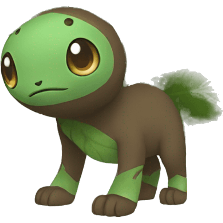  Green and Brown Leaf-Grass-Type-Fakemon-Creature full body emoji