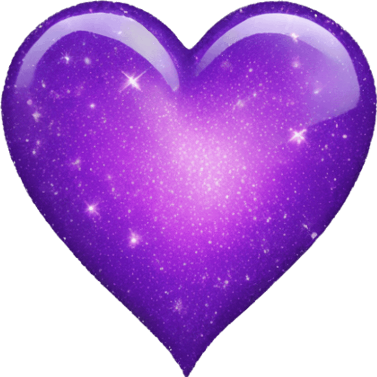 Purple sparkle heart emoji