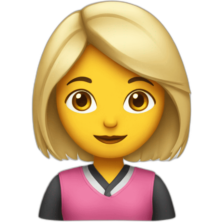 Chica estudiando emoji