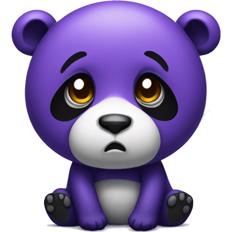 purple panda sad  emoji