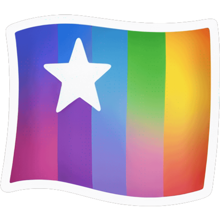 Gay flag with stars emoji