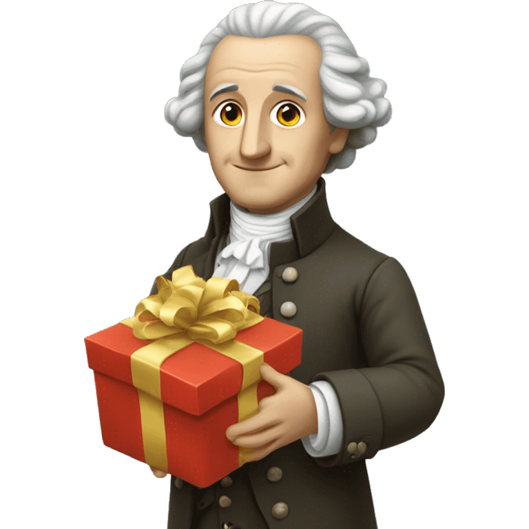 Goethe holding a present emoji