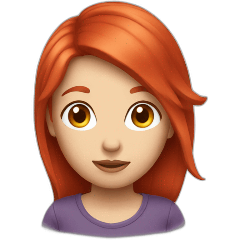 Red hair giel emoji