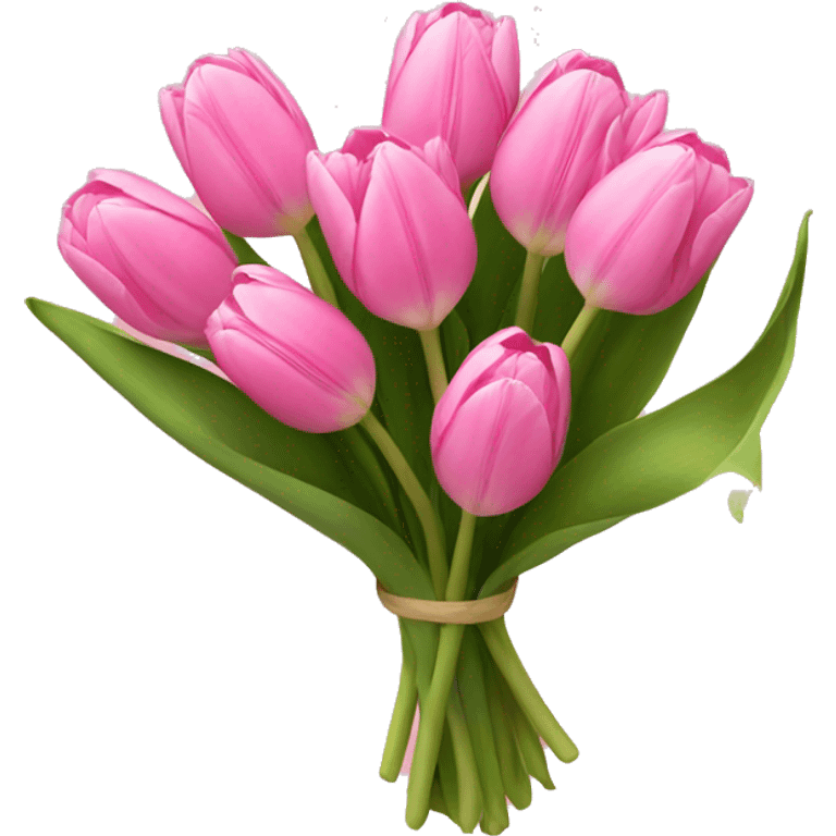 pink tulip bouquet emoji