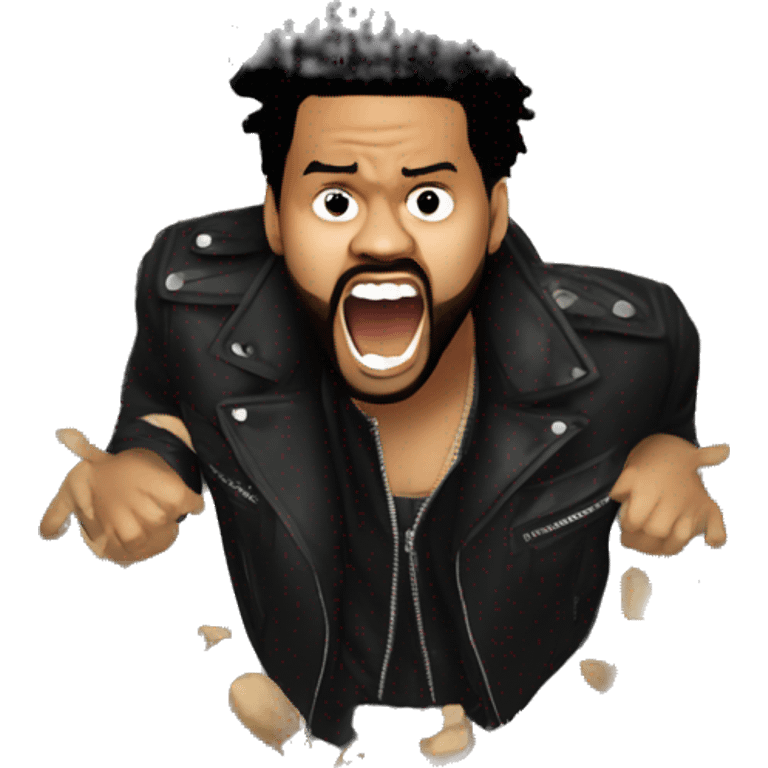 The Weeknd yelling  emoji