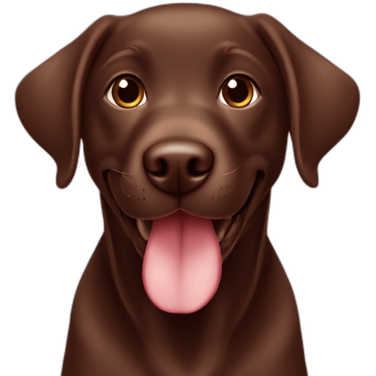 Chocolate labrador puppie happy emoji