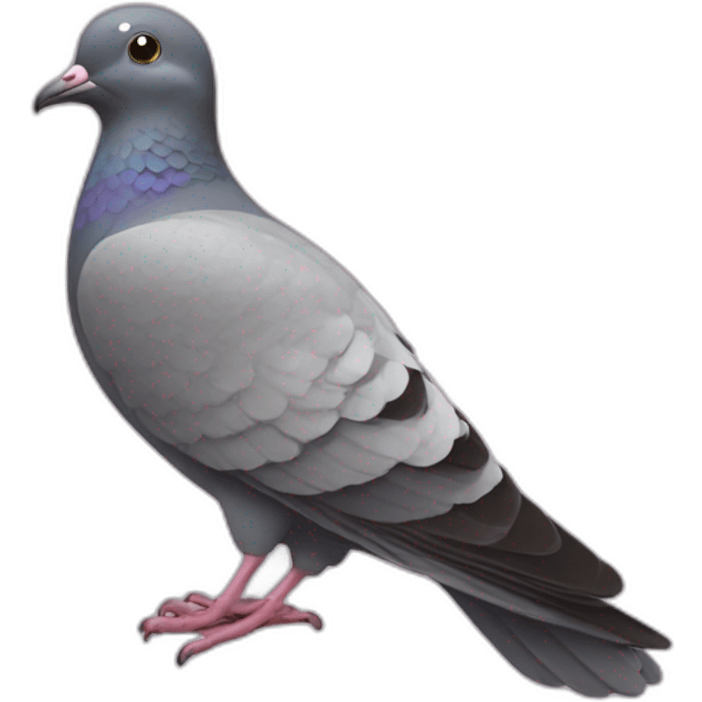 a bow emoji of a pigeon who's flying emoji