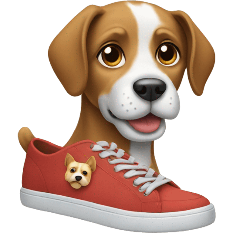 Dog with shoes  emoji