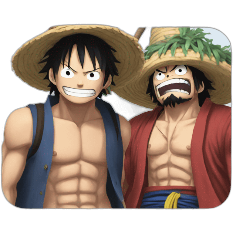 luffy with kaido emoji