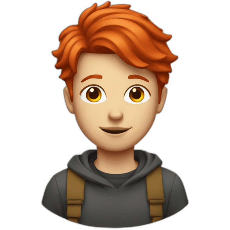 Red headed emoji