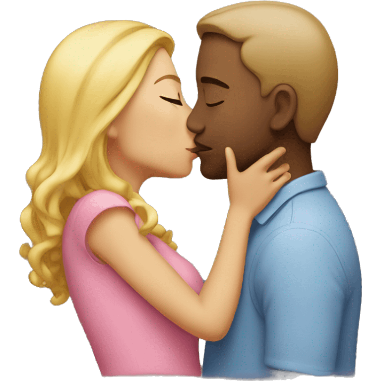 Kissing girlfriend  emoji