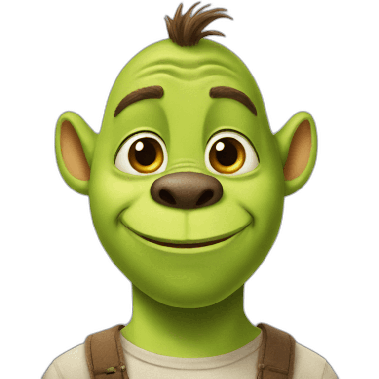 Joey with shrek face emoji