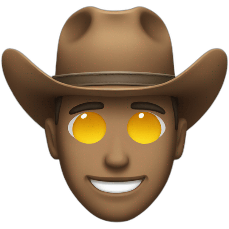 cowboy hat wearing a cowboy hat emoji