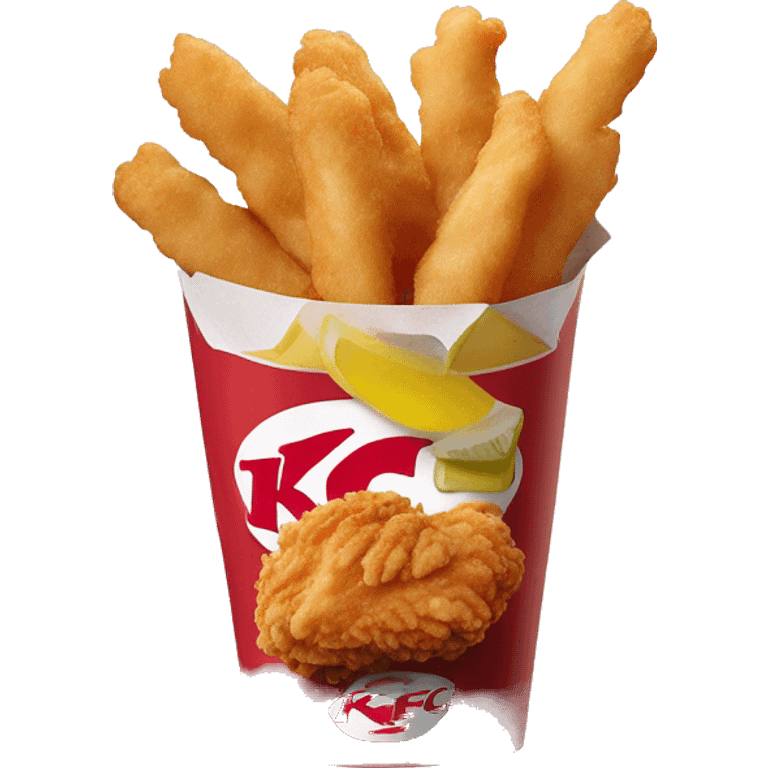 KFC chicken tenders with lemonade crinkle fries  emoji