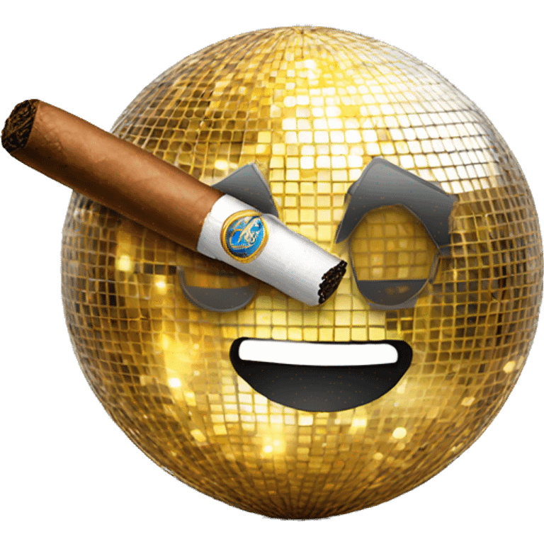 disco ball and a cigar emoji