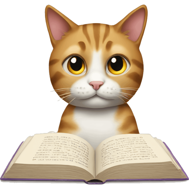 Cat reading  emoji