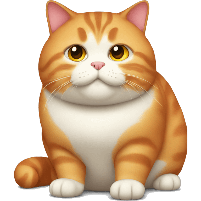 Very fat Cat red head  emoji