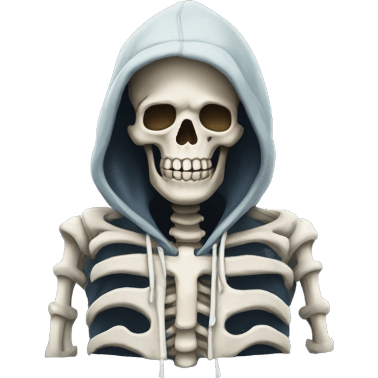 Skeleton with a hoodie  emoji