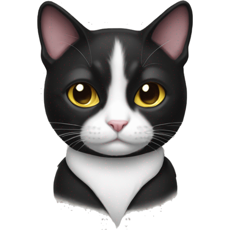 Tuxedo cat emoji