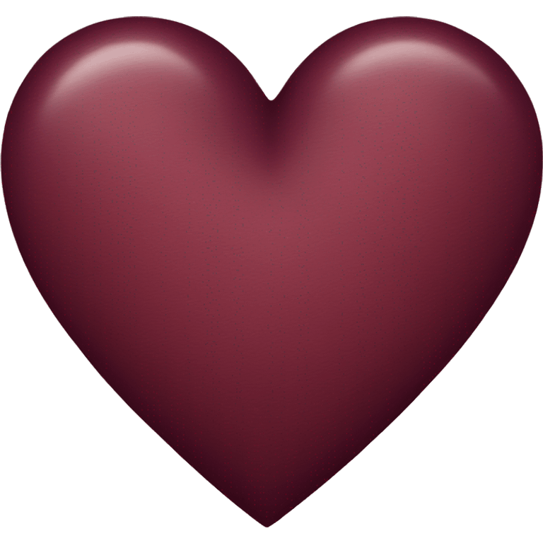 Burgundy coloured heart emoji