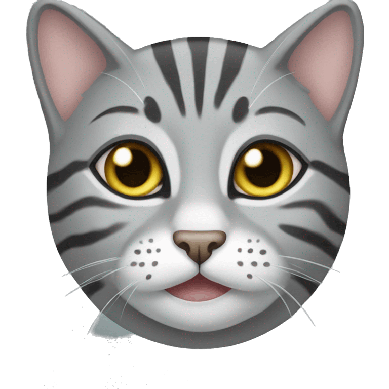 Grey tabby cat emoji