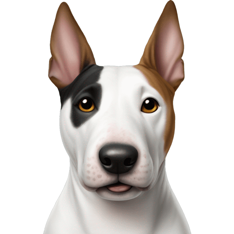 Bull terrier with black patch on right eye emoji