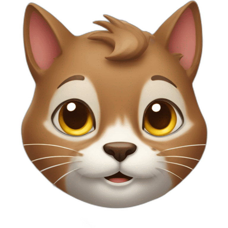 funny cat and squirrel emoji