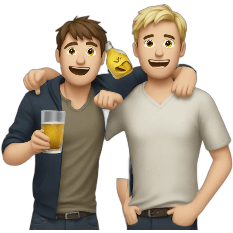 3 drunk lads emoji