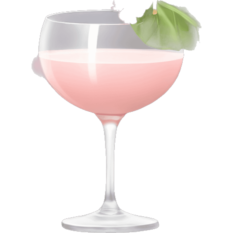 Cocktail with light pink flowers emoji