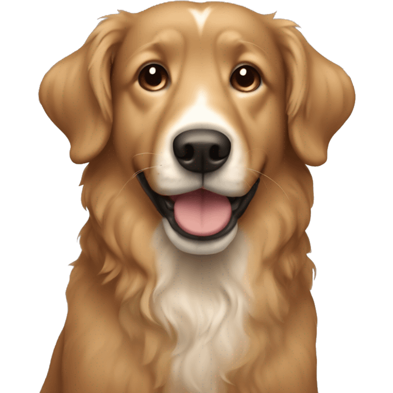 Light brown dog with semi curly hair emoji