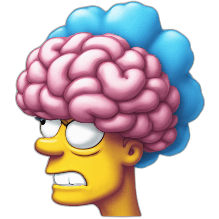 Simpson's Brain boom emoji