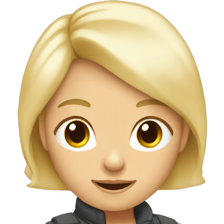 two lesbians: one is older, femme and blond. one is younger  emoji